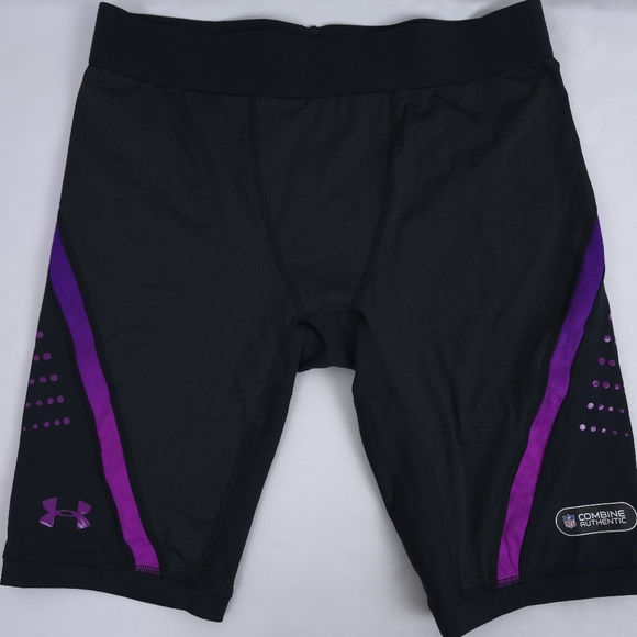 Under Armour Mens NFL Black Combine Event Compression Short XL - Picture 1 of 8